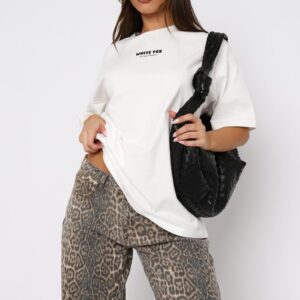 All I’ve Got White Fox Oversized Tee White