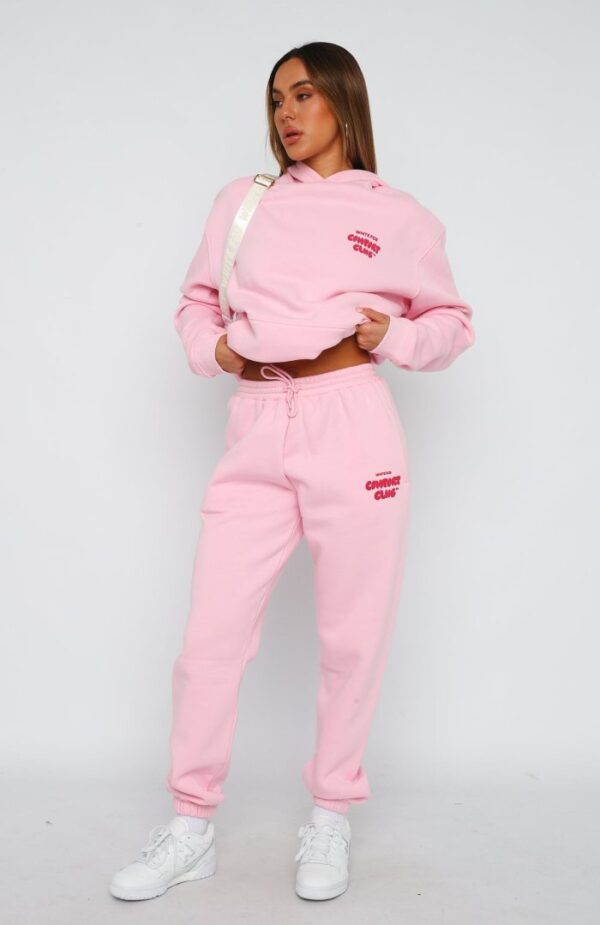 Comfort Club White Fox Sweatpants Bon Bon
