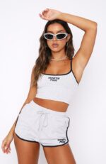 White Fox Shorts Grey Marle