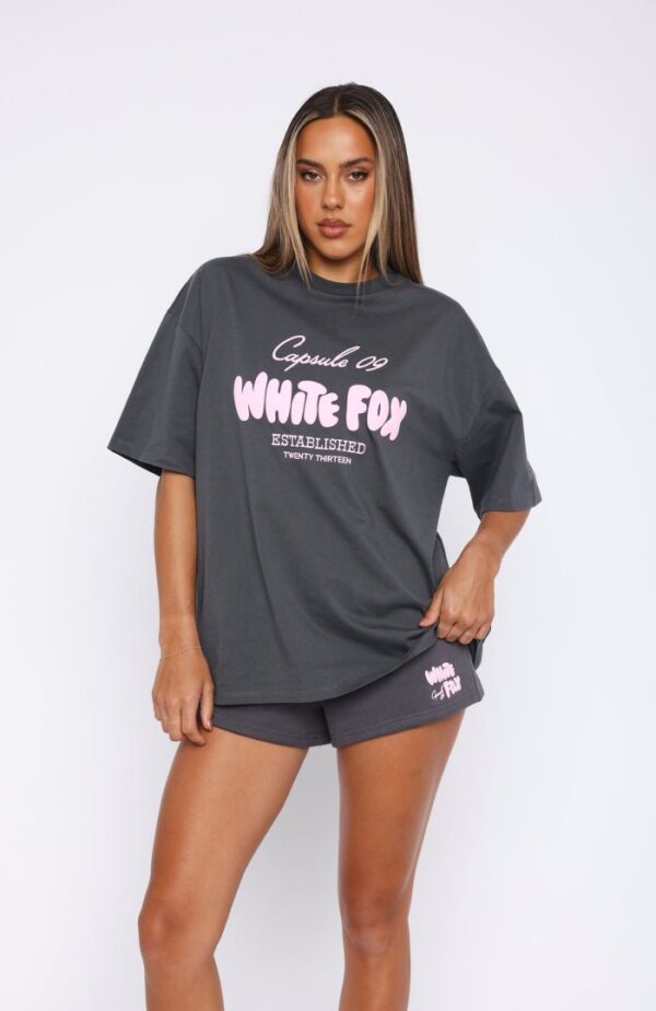 Capsule 9 Star Of The Moment White Fox Oversized Tee Volcanic