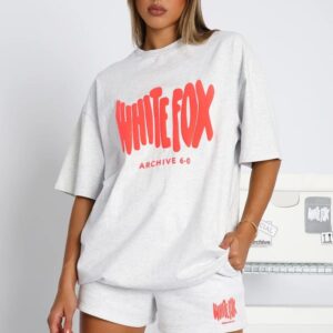 Archive 6.0 White Fox Oversized Tee Cloudburst