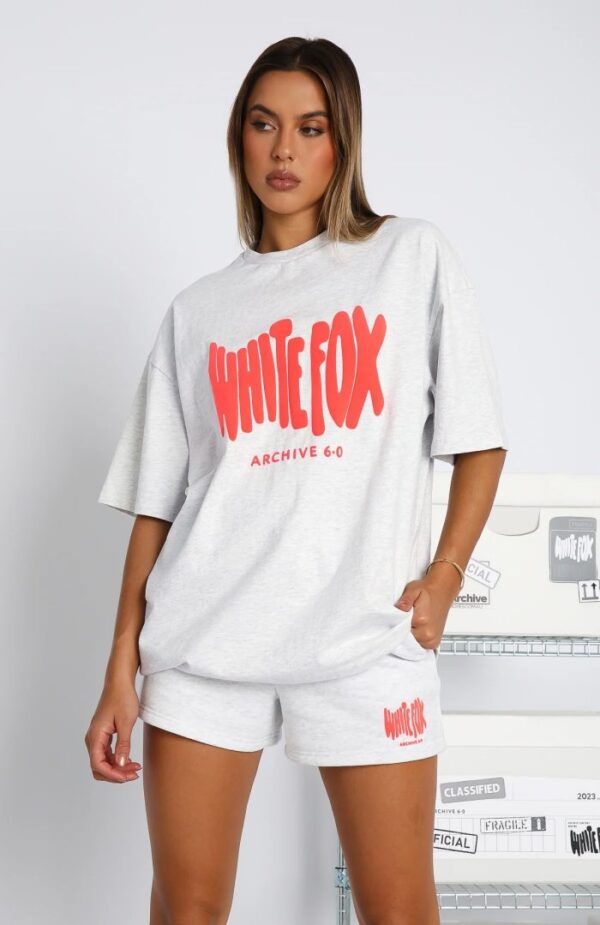 Archive 6.0 White Fox Oversized Tee Cloudburst