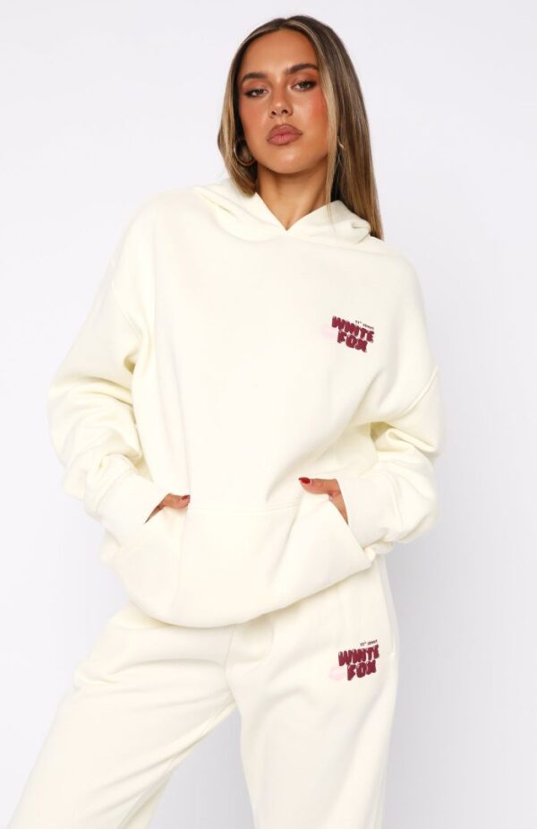 White Fox Sweet Kisses Oversized Hoodie Cake Batter
