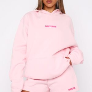 White Fox Oversized Hoodie Pink Sugar