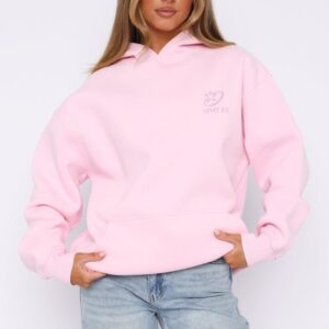 Always Shining White Fox Oversized Hoodie Posy