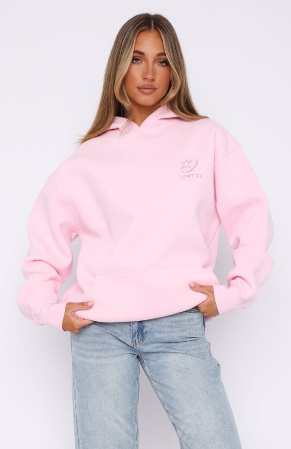 Always Shining White Fox Oversized Hoodie Posy