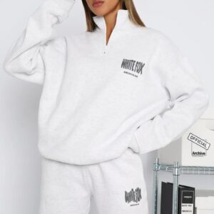 Archive 6.0 Zip Front Sweater Haze Black Logo