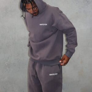 Core Classic White Fox Oversized Hoodie Volcanic