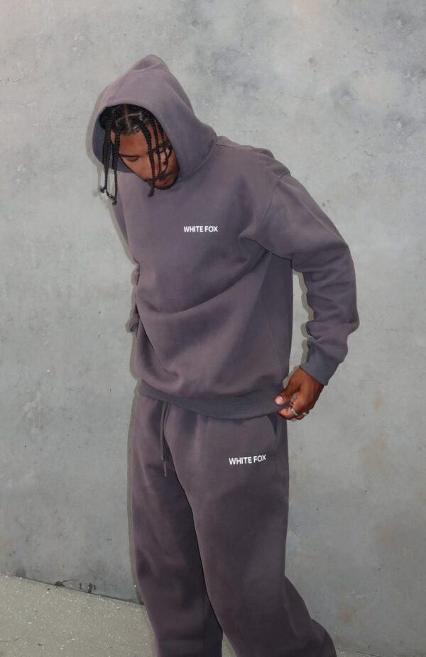 Core Classic White Fox Oversized Hoodie Volcanic