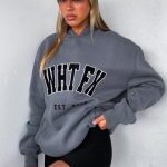 Creating Art Oversized Hoodie Charcoal