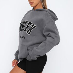 Creating Art Oversized Hoodie Charcoal