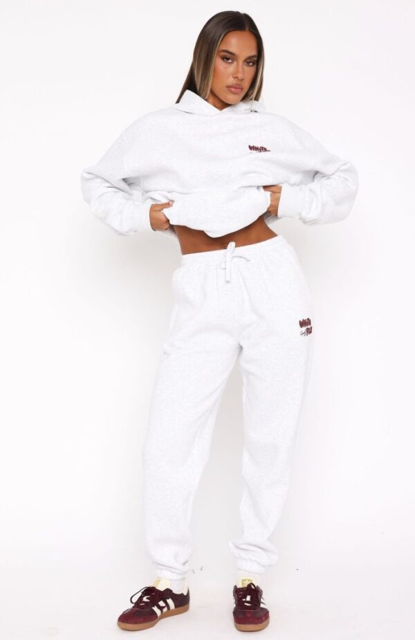 White Fox Sweatpants Grey Marle