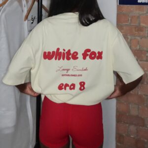 Era 8 White Fox Oversized Tee Cherry Cream