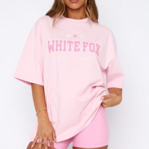 Gave You My Time Oversized Tee Pink