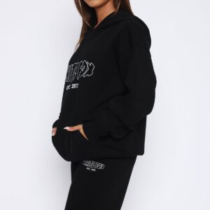 Missed Flights Oversized Hoodie Black