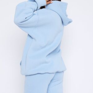 Missed Flights Oversized Hoodie Soft Blue
