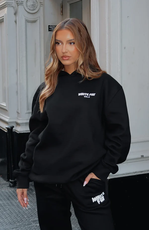 Put It On Repeat Oversized Tracksuit Black