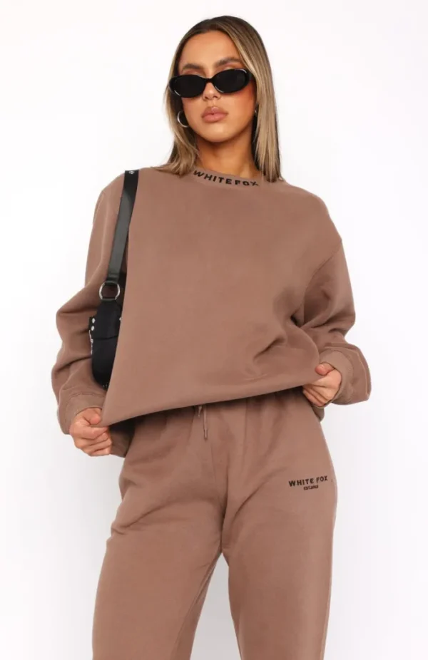 Put It On Repeat Oversized Tracksuit Mocha