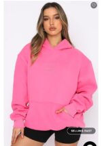 Right On The Line Hoodie Pink