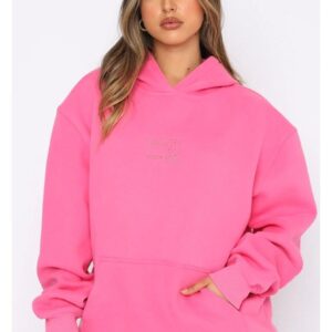 Right On The Line Hoodie Pink