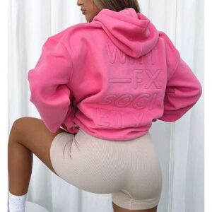 Right On The Line Hoodie Pink