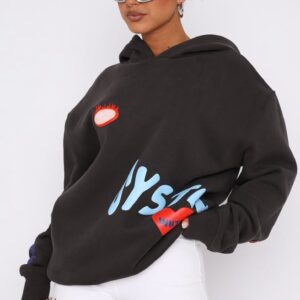 System Overload Oversized Hoodie Charcoal