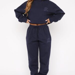 Always Shining White Fox Sweatpants Navy