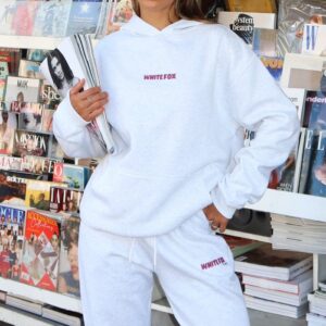 White Fox Nowhere Oversized Hoodie Berry Blast