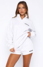 Lounge White Fox Shorts Grey Marle